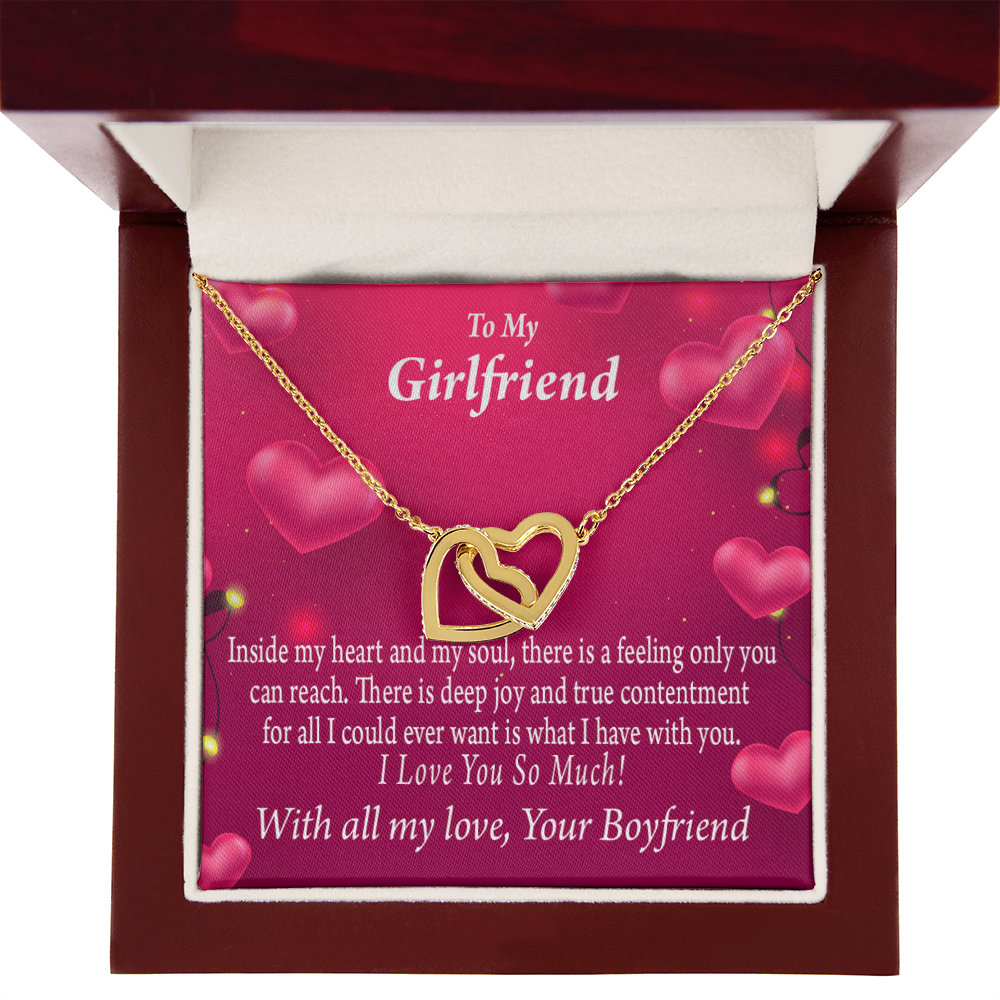 To My Girlfriend Deep Joy And True Contentment Inseparable Necklace-Express Your Love Gifts
