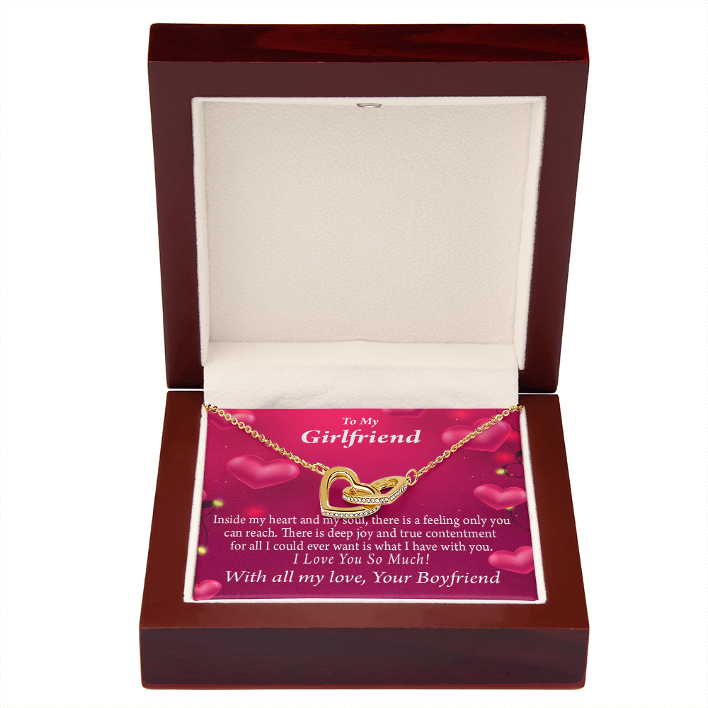 To My Girlfriend Deep Joy And True Contentment Inseparable Necklace-Express Your Love Gifts