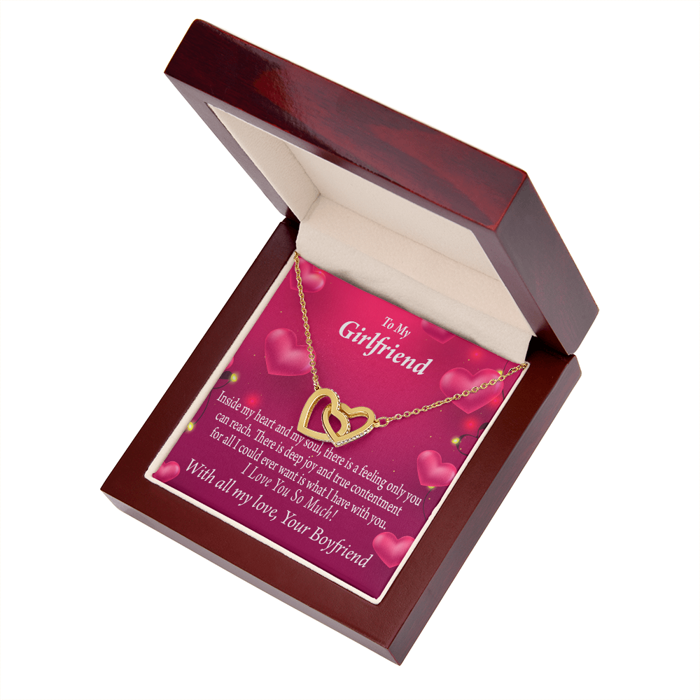 To My Girlfriend Deep Joy And True Contentment Inseparable Necklace-Express Your Love Gifts