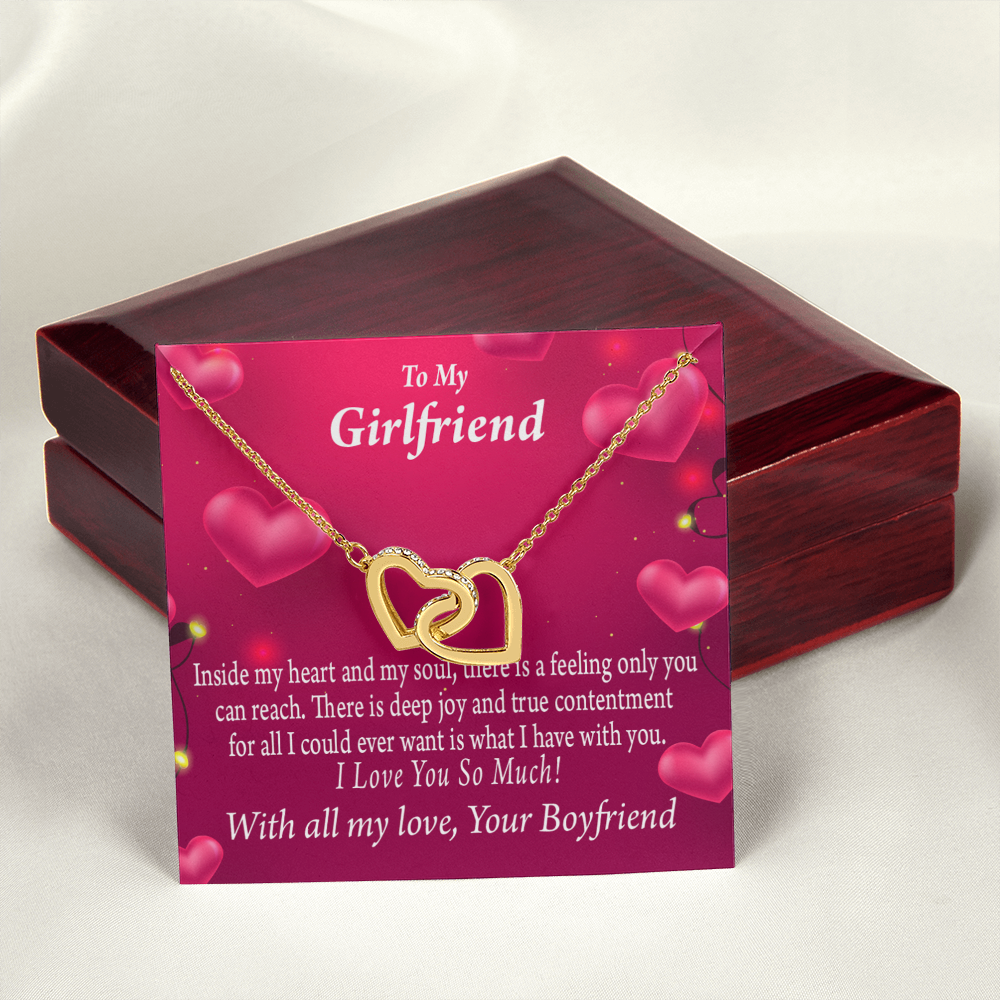To My Girlfriend Deep Joy And True Contentment Inseparable Necklace-Express Your Love Gifts