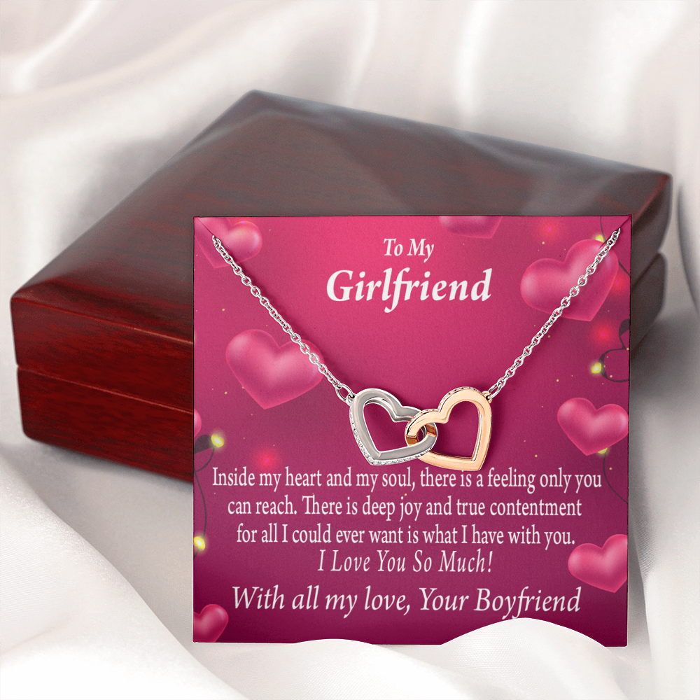 To My Girlfriend Deep Joy And True Contentment Inseparable Necklace-Express Your Love Gifts