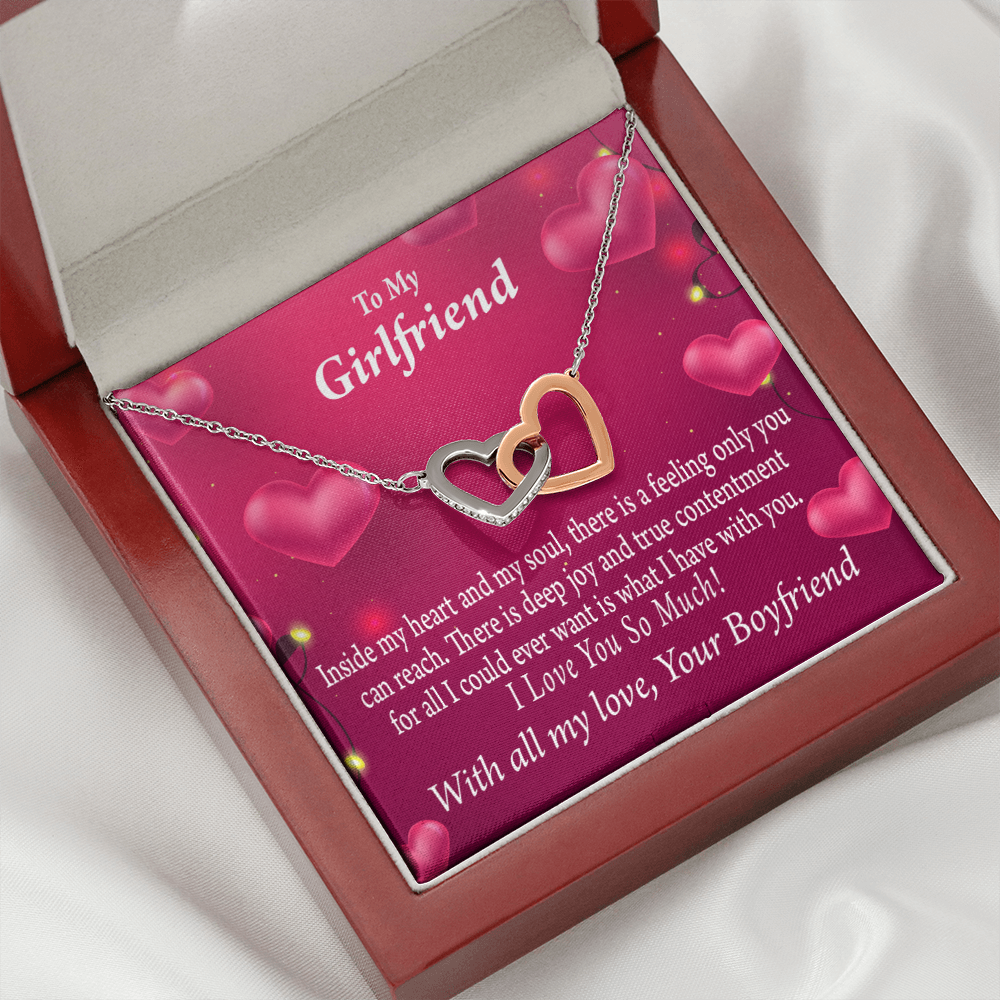 To My Girlfriend Deep Joy And True Contentment Inseparable Necklace-Express Your Love Gifts