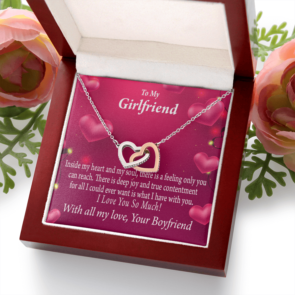 To My Girlfriend Deep Joy And True Contentment Inseparable Necklace-Express Your Love Gifts