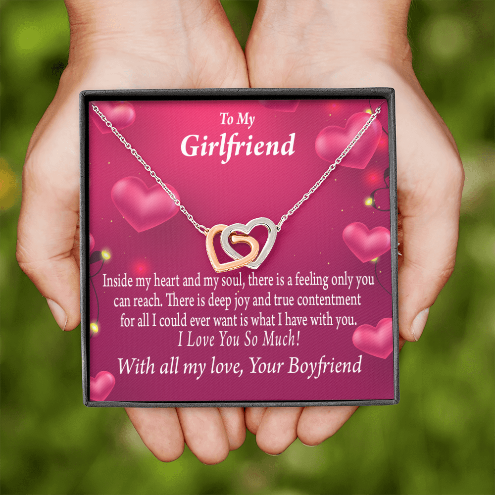 To My Girlfriend Deep Joy And True Contentment Inseparable Necklace-Express Your Love Gifts