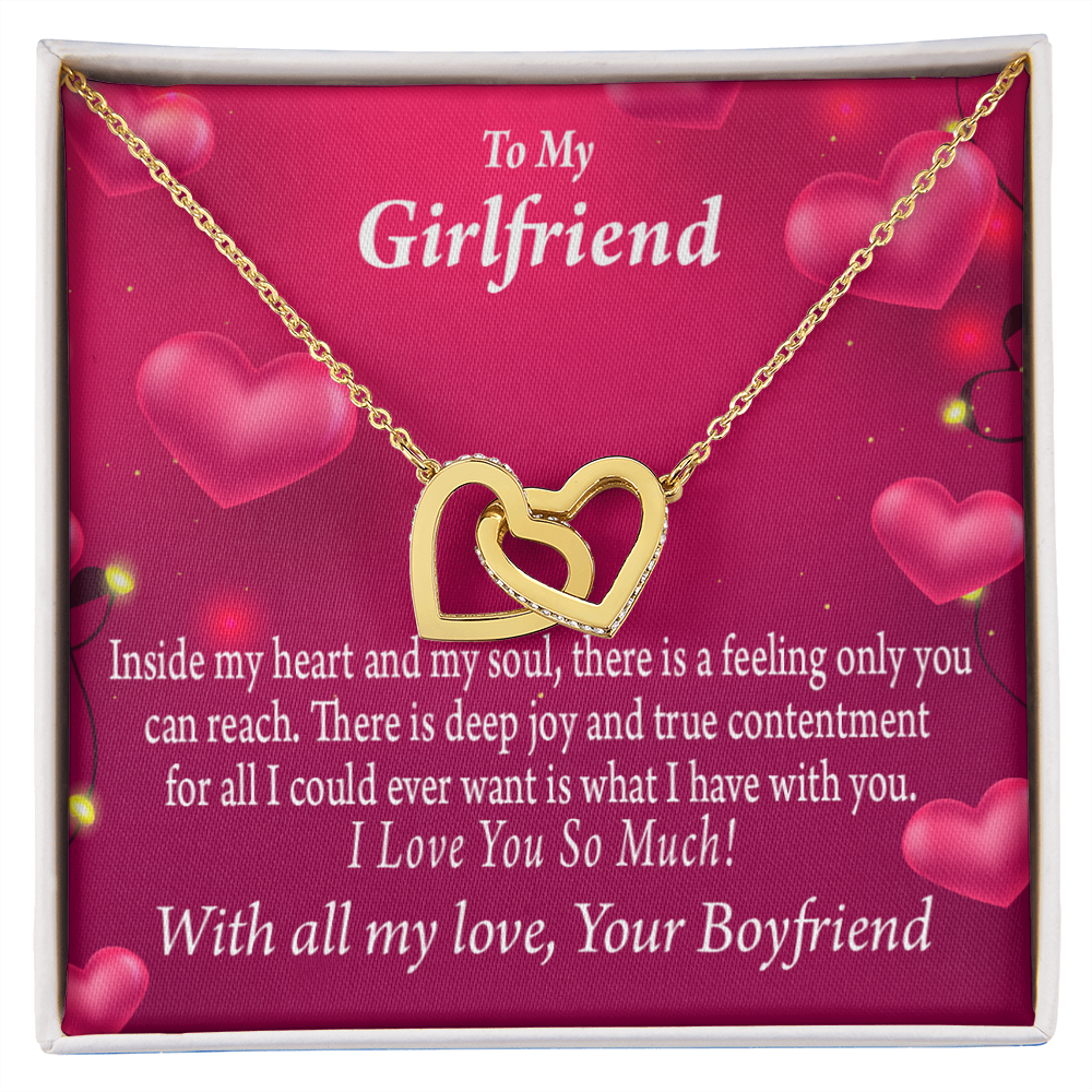 To My Girlfriend Deep Joy And True Contentment Inseparable Necklace-Express Your Love Gifts