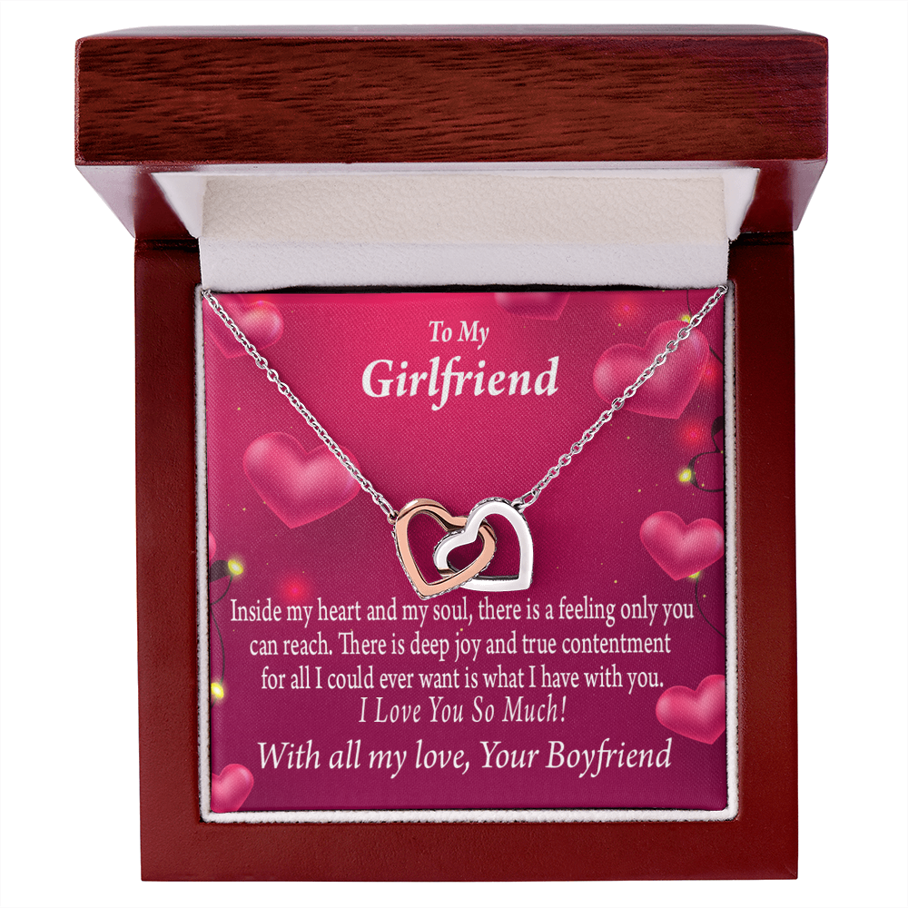 To My Girlfriend Deep Joy And True Contentment Inseparable Necklace-Express Your Love Gifts