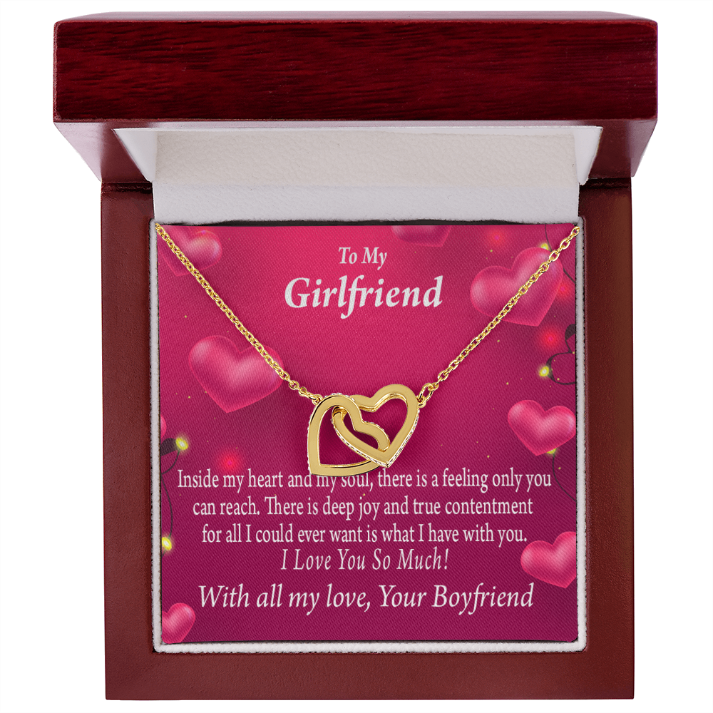 To My Girlfriend Deep Joy And True Contentment Inseparable Necklace-Express Your Love Gifts