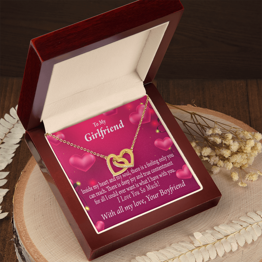 To My Girlfriend Deep Joy And True Contentment Inseparable Necklace-Express Your Love Gifts