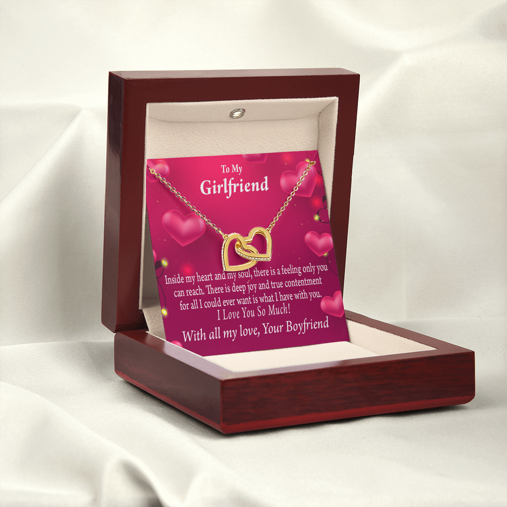 To My Girlfriend Deep Joy And True Contentment Inseparable Necklace-Express Your Love Gifts