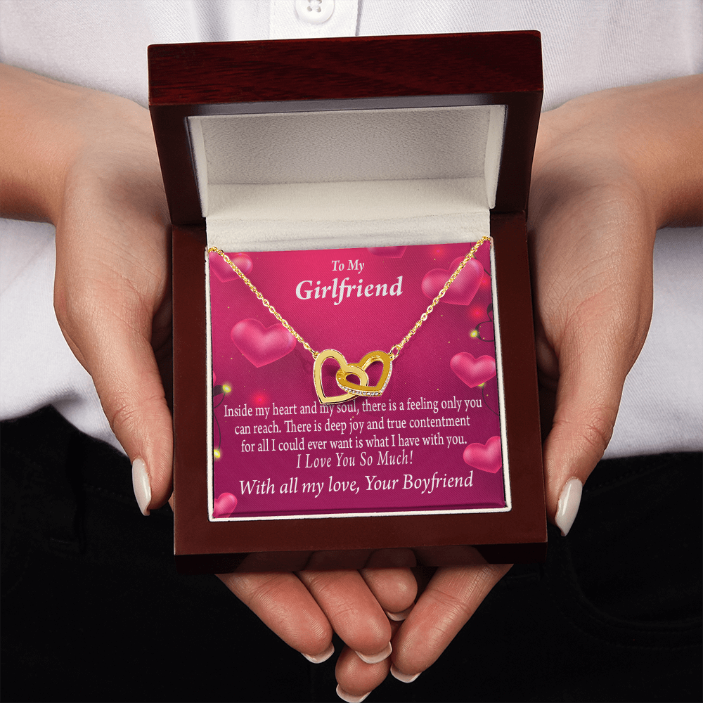 To My Girlfriend Deep Joy And True Contentment Inseparable Necklace-Express Your Love Gifts