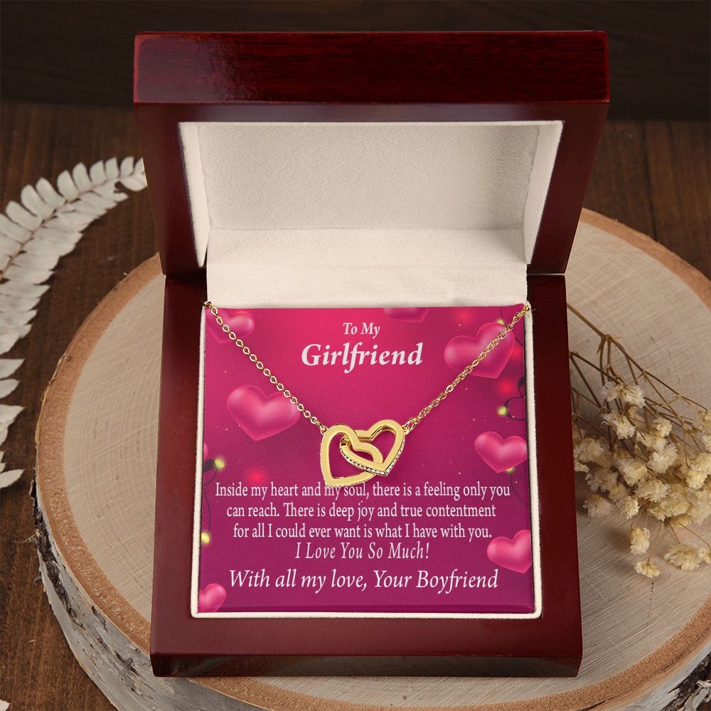 To My Girlfriend Deep Joy And True Contentment Inseparable Necklace-Express Your Love Gifts