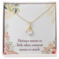 To My Girlfriend Distance Means so Little Alluring Ribbon Necklace Message Card-Express Your Love Gifts