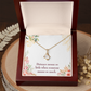 To My Girlfriend Distance Means so Little Alluring Ribbon Necklace Message Card-Express Your Love Gifts