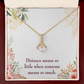 To My Girlfriend Distance Means so Little Alluring Ribbon Necklace Message Card-Express Your Love Gifts