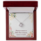 To My Girlfriend Distance Means so Little Infinity Knot Necklace Message Card-Express Your Love Gifts