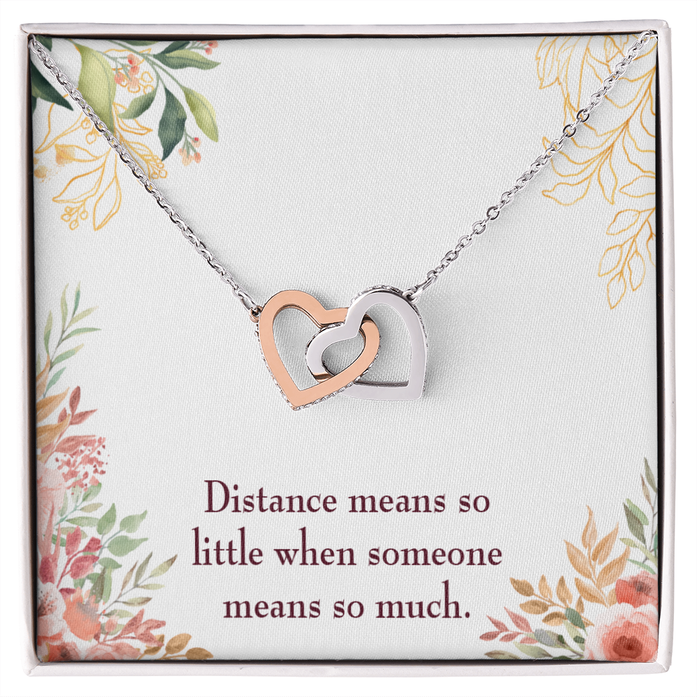To My Girlfriend Distance Means so Little Inseparable Necklace-Express Your Love Gifts