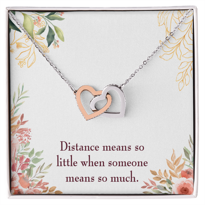 To My Girlfriend Distance Means so Little Inseparable Necklace-Express Your Love Gifts