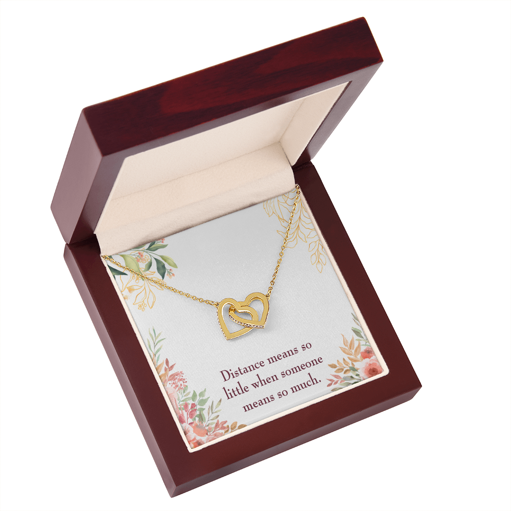 To My Girlfriend Distance Means so Little Inseparable Necklace-Express Your Love Gifts