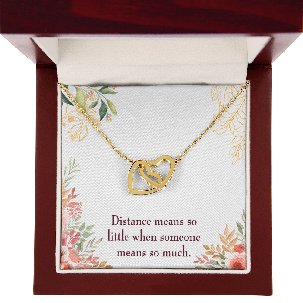 To My Girlfriend Distance Means so Little Inseparable Necklace-Express Your Love Gifts