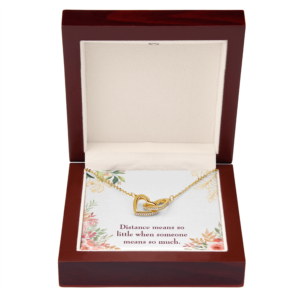 To My Girlfriend Distance Means so Little Inseparable Necklace-Express Your Love Gifts