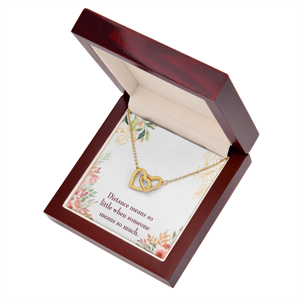 To My Girlfriend Distance Means so Little Inseparable Necklace-Express Your Love Gifts