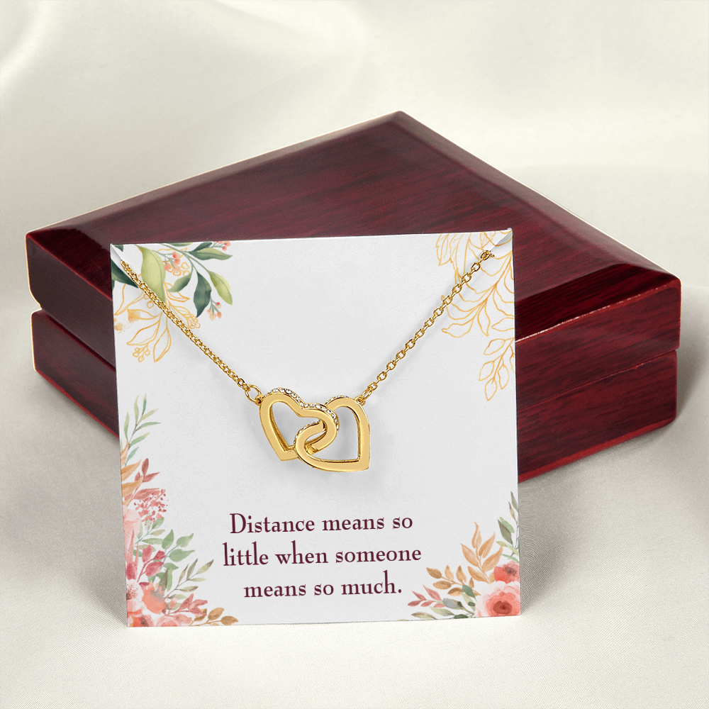 To My Girlfriend Distance Means so Little Inseparable Necklace-Express Your Love Gifts