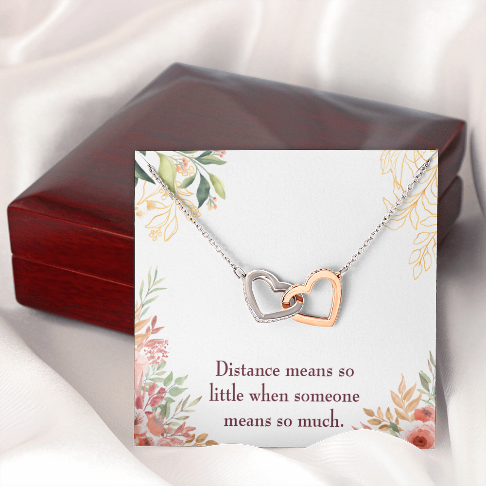 To My Girlfriend Distance Means so Little Inseparable Necklace-Express Your Love Gifts