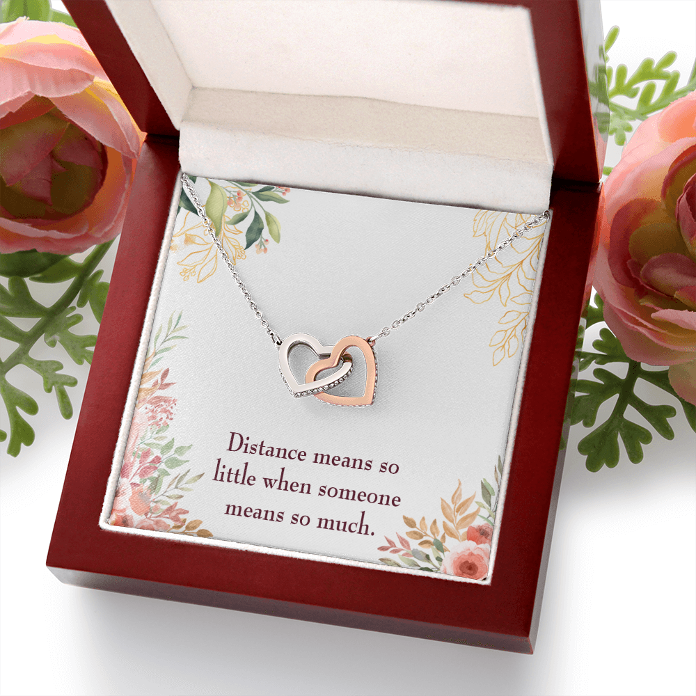 To My Girlfriend Distance Means so Little Inseparable Necklace-Express Your Love Gifts