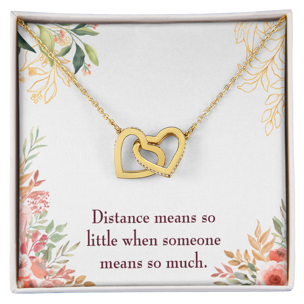 To My Girlfriend Distance Means so Little Inseparable Necklace-Express Your Love Gifts