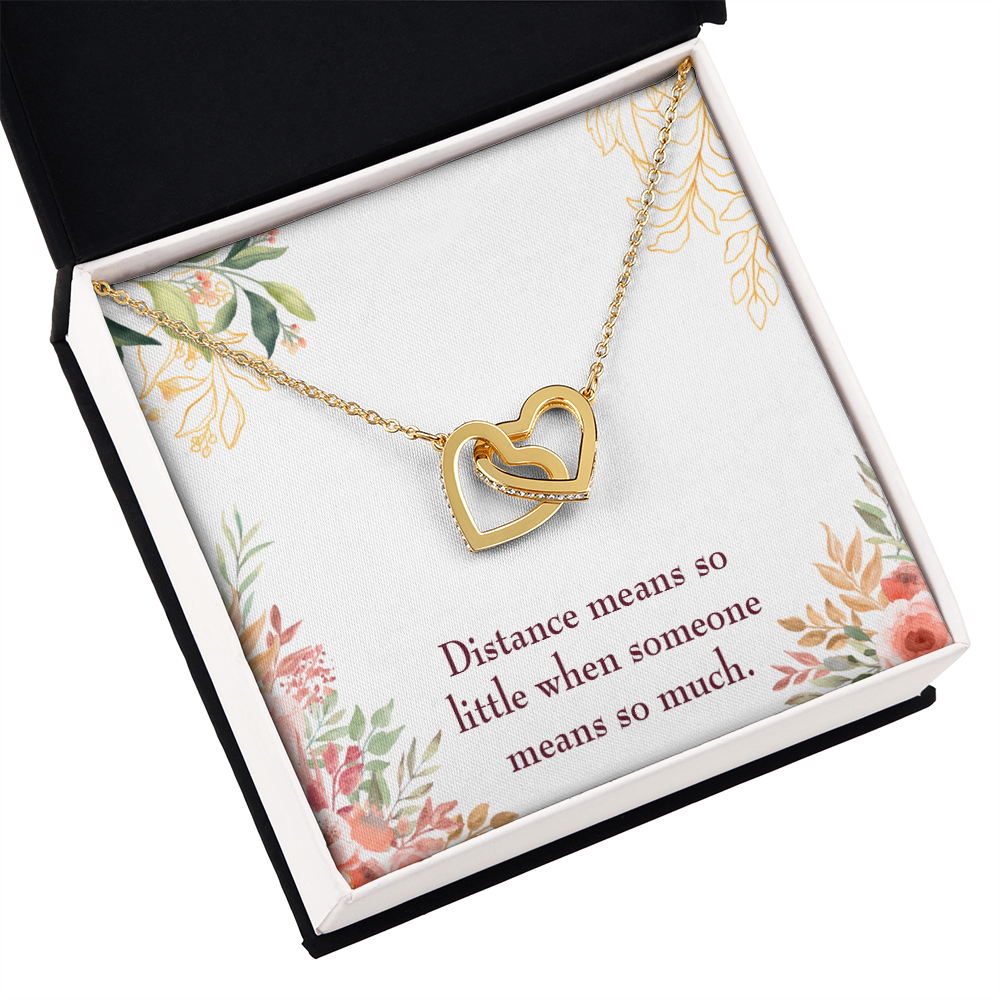 To My Girlfriend Distance Means so Little Inseparable Necklace-Express Your Love Gifts
