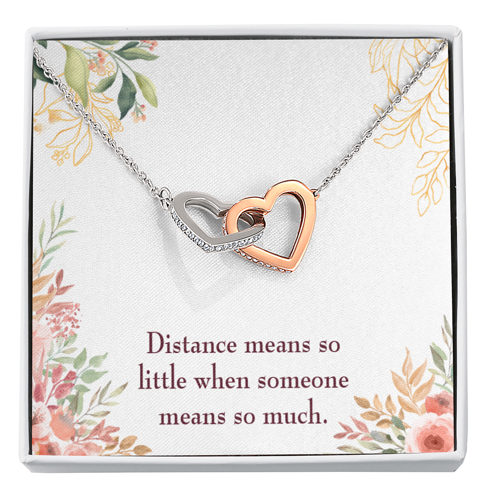 To My Girlfriend Distance Means so Little Inseparable Necklace-Express Your Love Gifts