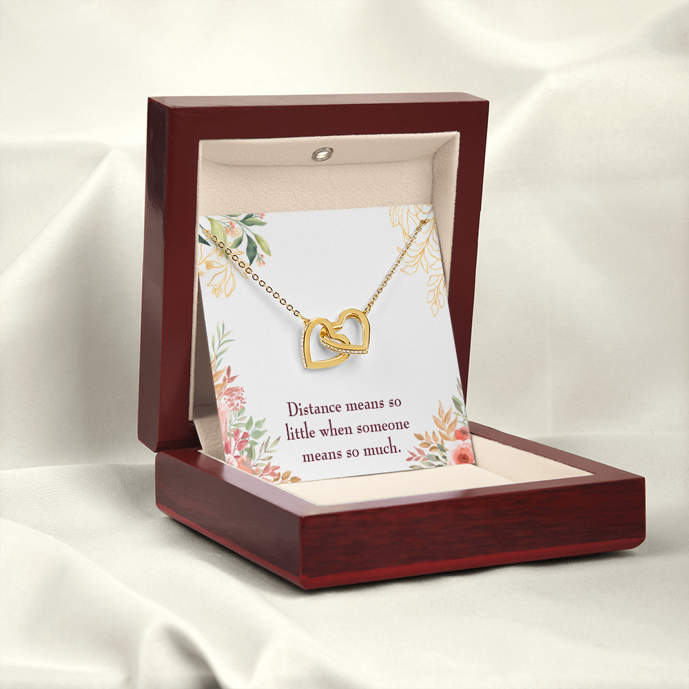 To My Girlfriend Distance Means so Little Inseparable Necklace-Express Your Love Gifts