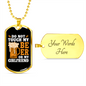 To My Girlfriend Do Not Touch My Beer and My Girlfriend Necklace Stainless Steel or 18k Gold Dog Tag 24" Chain-Express Your Love Gifts