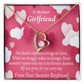 To My Girlfriend Every Moment Spent With You Girlfriend Card Forever Necklace w Message Card-Express Your Love Gifts