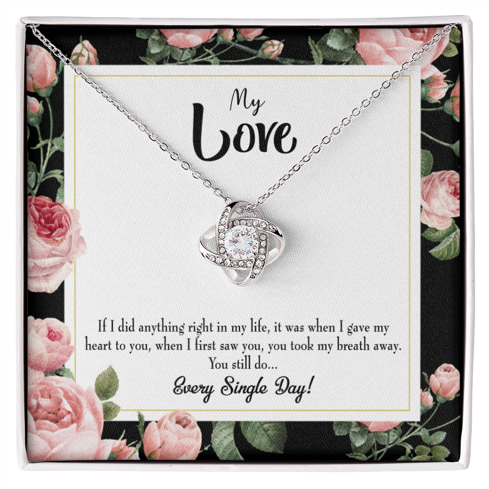 To My Girlfriend Every Single Day Infinity Knot Necklace Message Card-Express Your Love Gifts