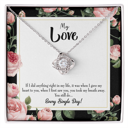 To My Girlfriend Every Single Day Infinity Knot Necklace Message Card-Express Your Love Gifts