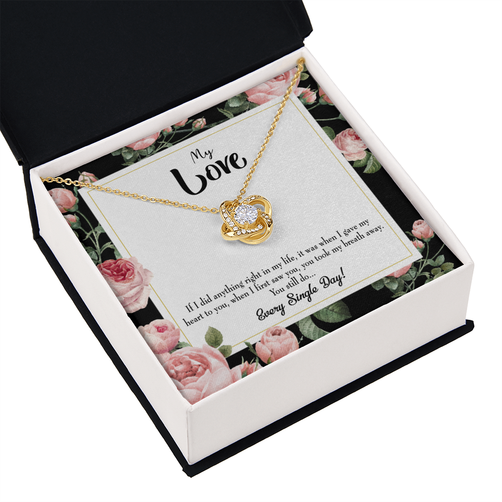To My Girlfriend Every Single Day Infinity Knot Necklace Message Card-Express Your Love Gifts