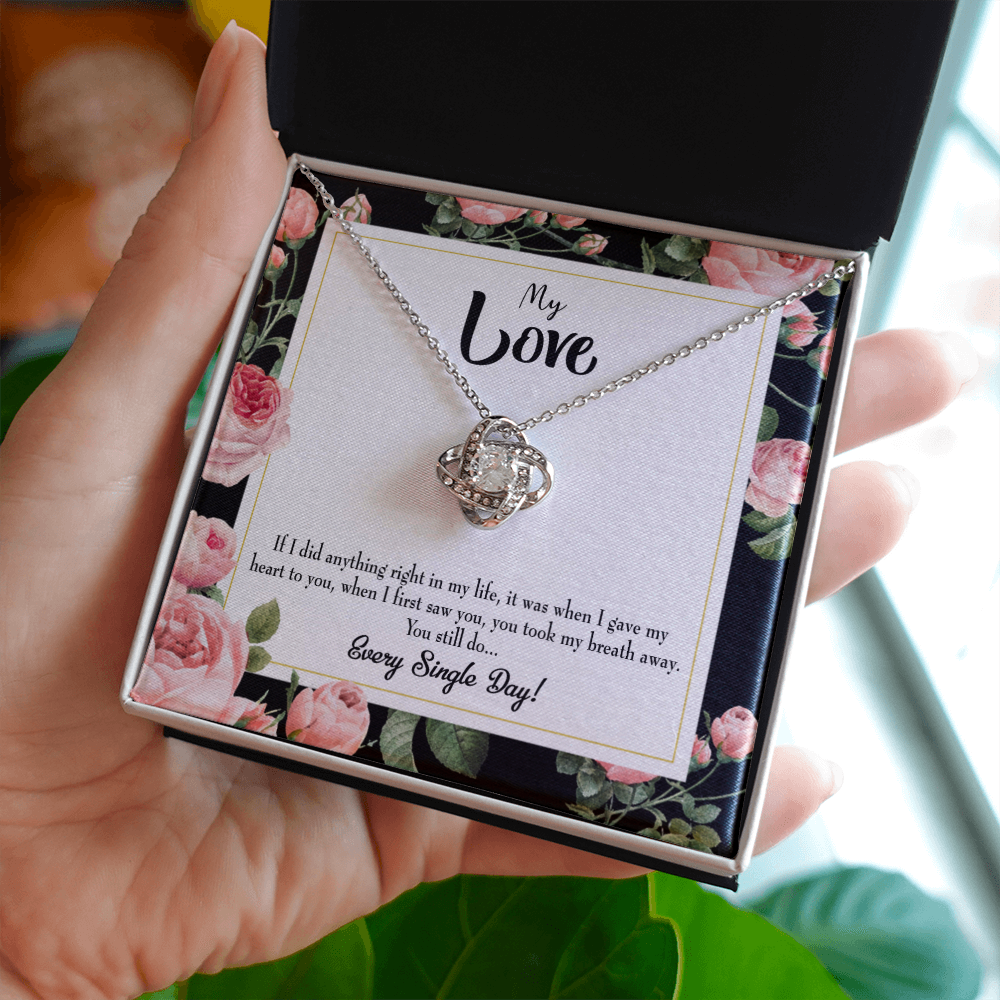 To My Girlfriend Every Single Day Infinity Knot Necklace Message Card-Express Your Love Gifts