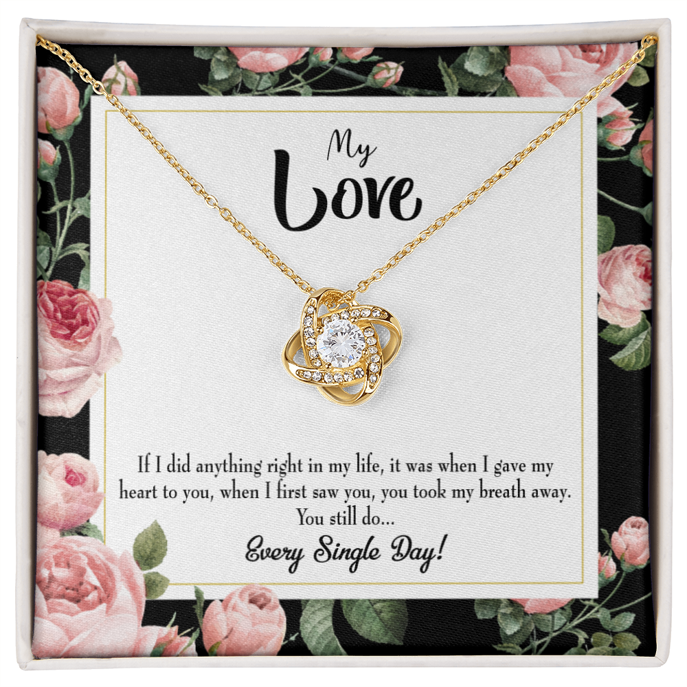 To My Girlfriend Every Single Day Infinity Knot Necklace Message Card-Express Your Love Gifts