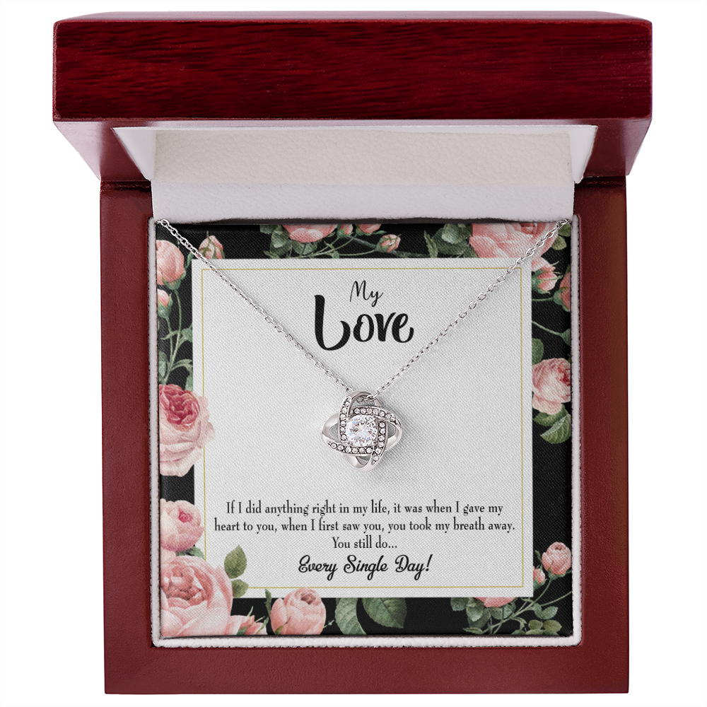 To My Girlfriend Every Single Day Infinity Knot Necklace Message Card-Express Your Love Gifts