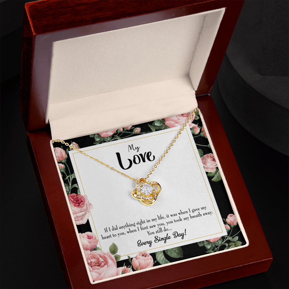 To My Girlfriend Every Single Day Infinity Knot Necklace Message Card-Express Your Love Gifts