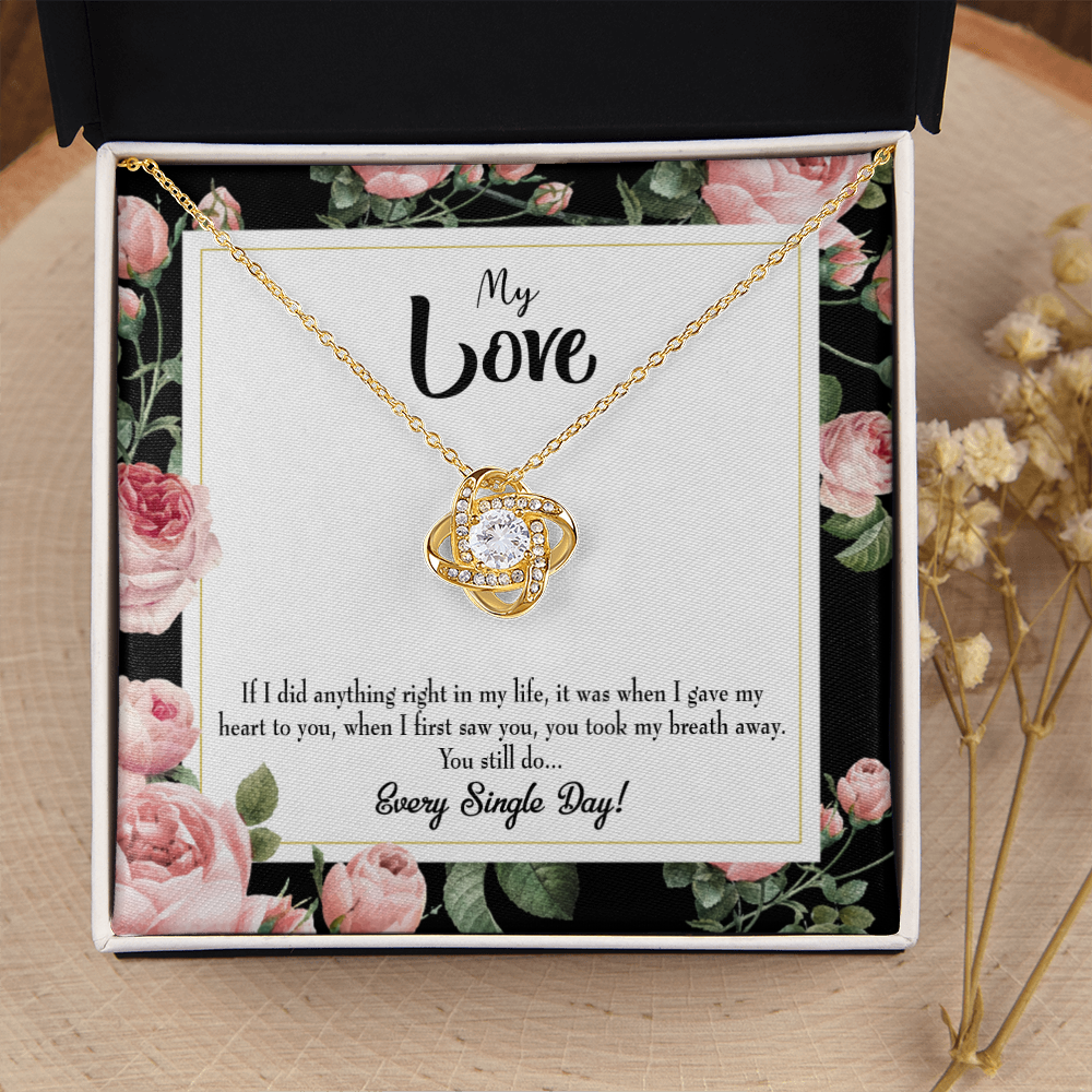 To My Girlfriend Every Single Day Infinity Knot Necklace Message Card-Express Your Love Gifts
