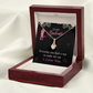 To My Girlfriend Everyday Alluring Ribbon Necklace Message Card-Express Your Love Gifts