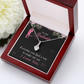 To My Girlfriend Everyday Alluring Ribbon Necklace Message Card-Express Your Love Gifts