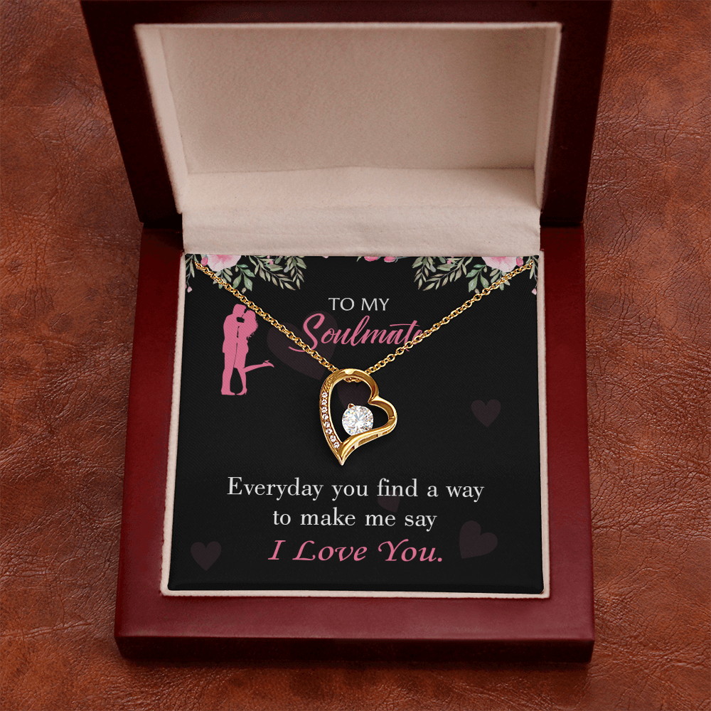 To My Girlfriend Everyday Forever Necklace w Message Card-Express Your Love Gifts