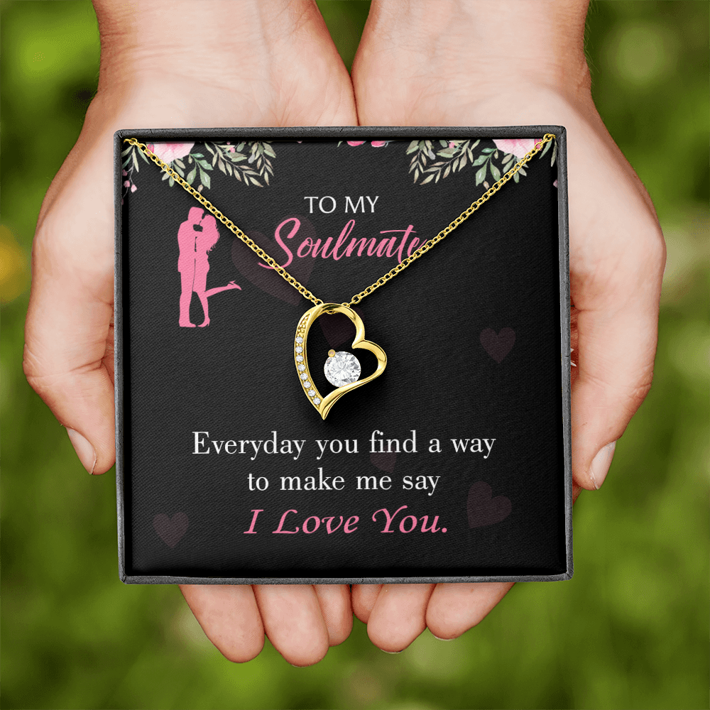 To My Girlfriend Everyday Forever Necklace w Message Card-Express Your Love Gifts