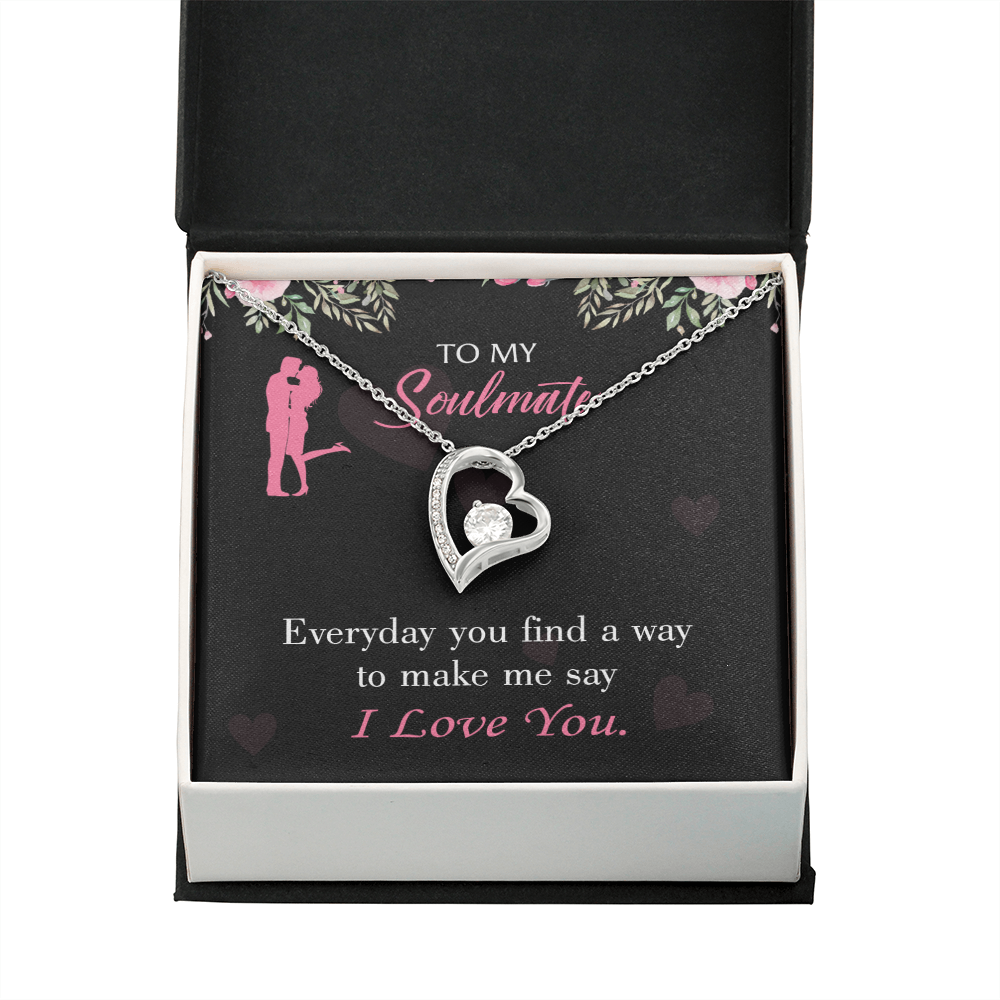 To My Girlfriend Everyday Forever Necklace w Message Card-Express Your Love Gifts