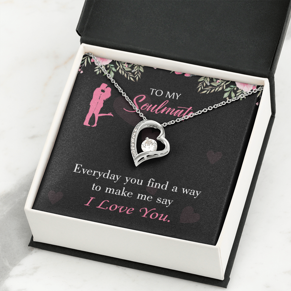 To My Girlfriend Everyday Forever Necklace w Message Card-Express Your Love Gifts