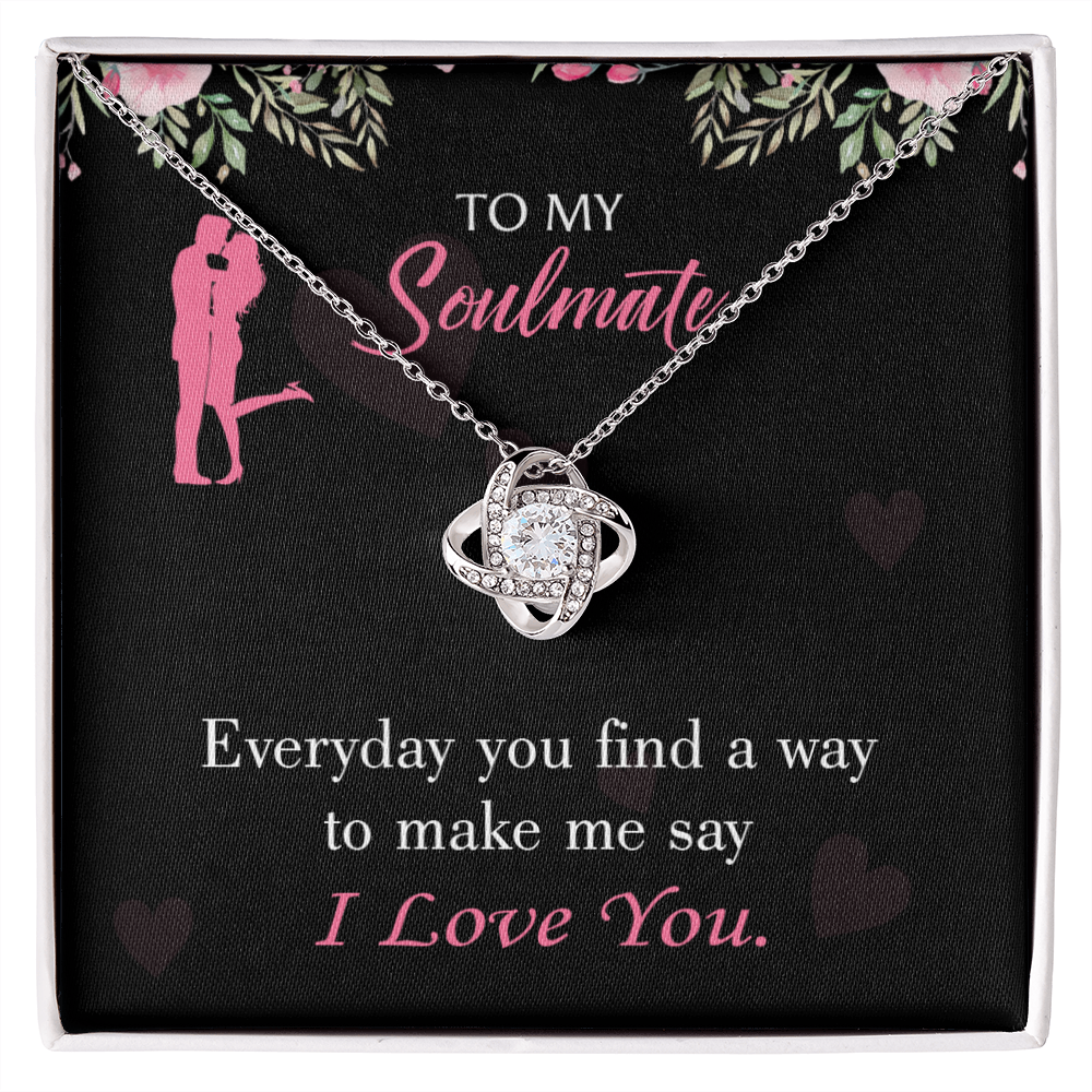 To My Girlfriend Everyday Infinity Knot Necklace Message Card-Express Your Love Gifts