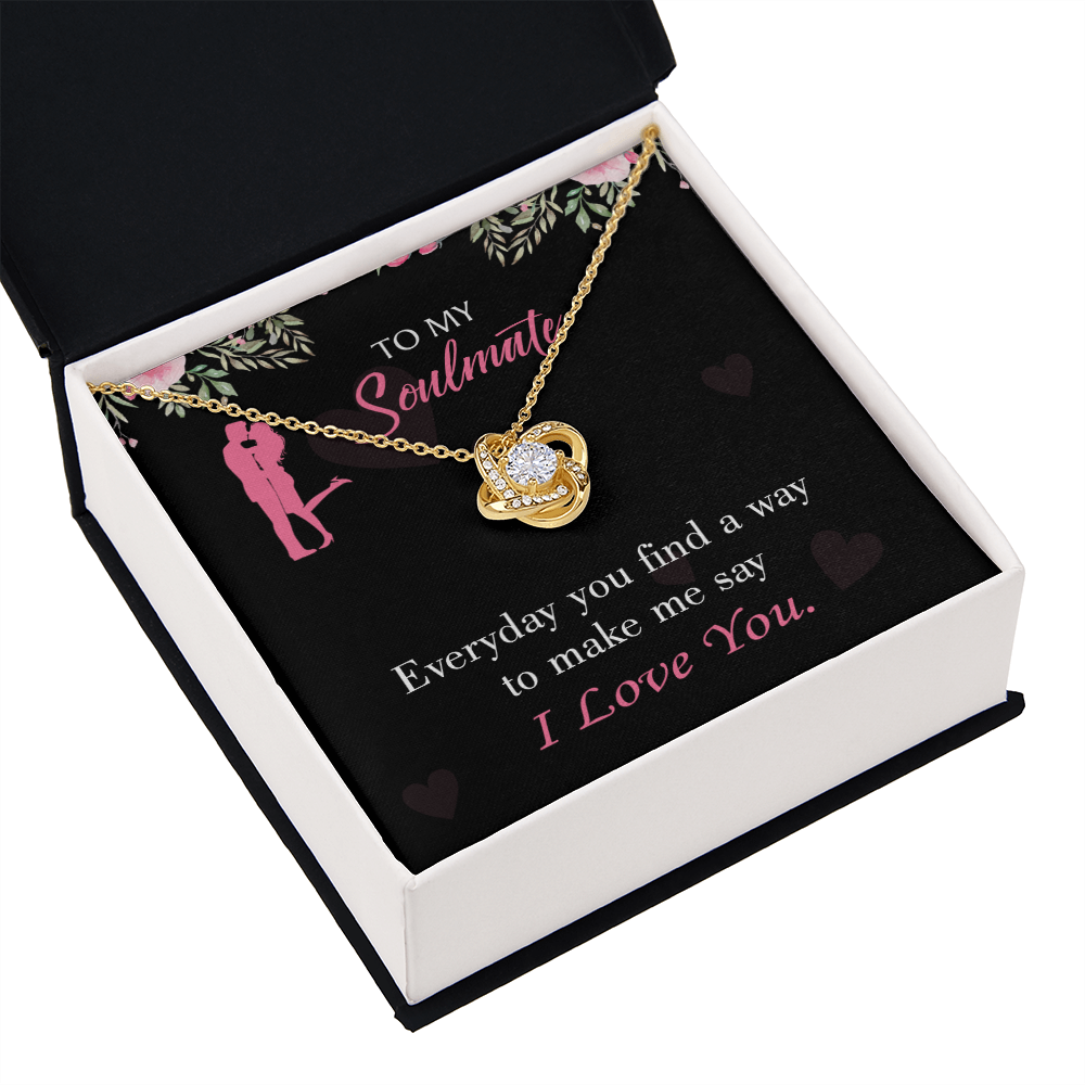 To My Girlfriend Everyday Infinity Knot Necklace Message Card-Express Your Love Gifts